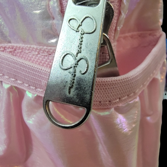 Jessica Simpson quilted metallic pink backpack. Large front pocket. - Picture 3 of 9